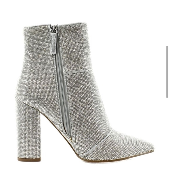 Steve Madden Rhinestone Booties Size 5 - Picture 4 of 10